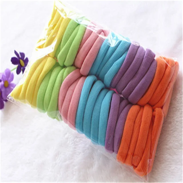 Лидер продаж, 50 шт./партия, Резиночки для волос ярких цветов, высококачественные резинки для волос, резинки для волос, резинки для девочек, резинки для волос - Цвет: 6