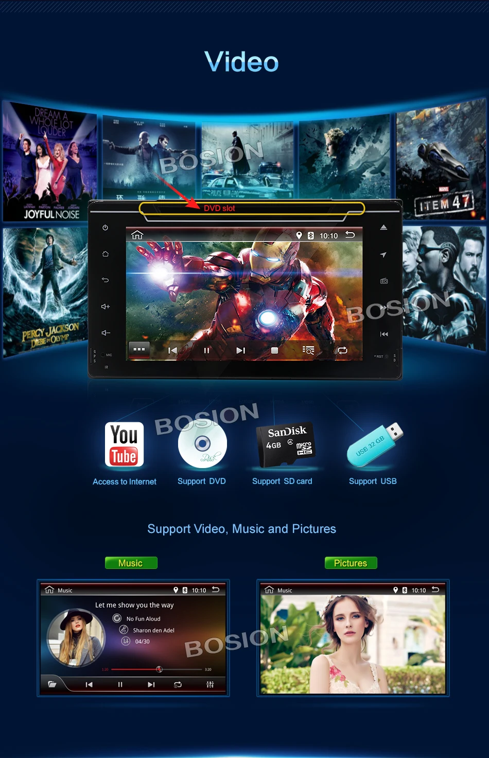 Android 7 1 четырехъядерный 2G ram автомобильный dvd плеер для Toyota corolla 2016 2017 с Wifi 4G LTE