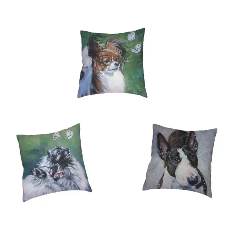 2018 популярный милый кожаный чехол для подушки с изображением собаки корги