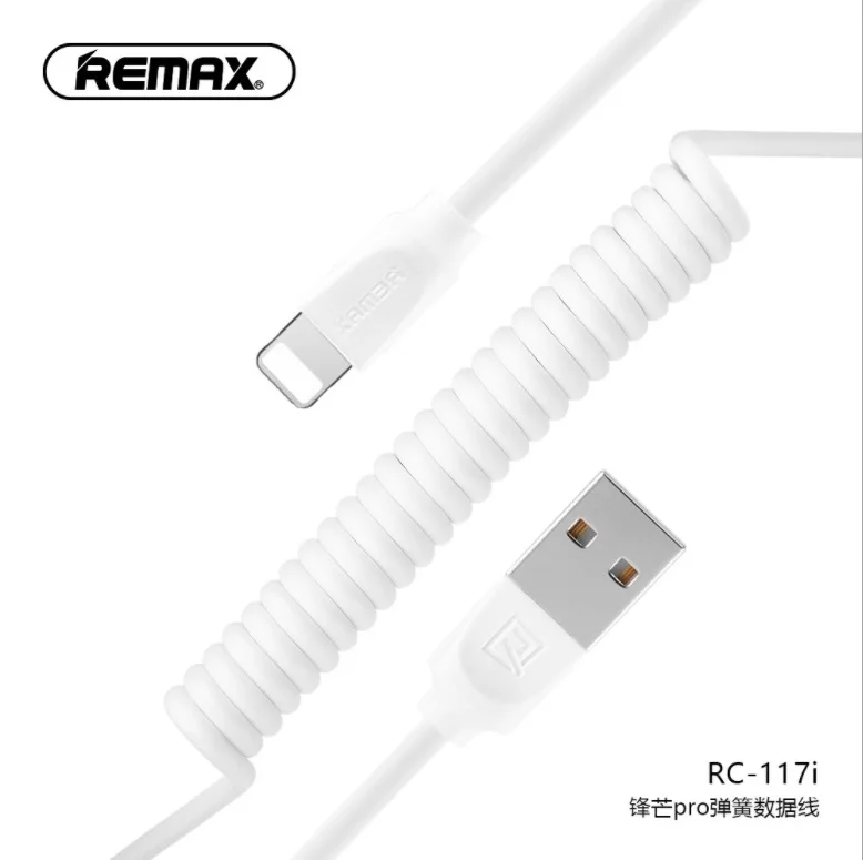 

REMAX spring data cable retractable Vehicle Charging Data cable environmental protection TPU portable fast charging