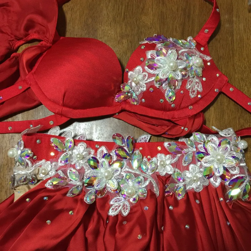 Bellydance oriental Belly Indian gypsy eastern dance dancing costume costumes clothes bra belt robe ring skirt dress set suit 54 |
