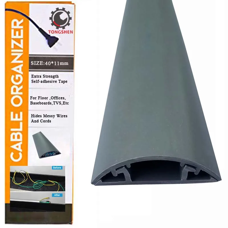 40x11 мм серая Накладка для Кабеля Raceway настенного шнура поверхностное крепление