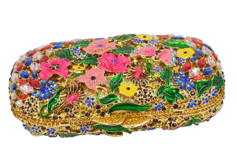 LaiSC сумочка-клатч с бабочкой женские алмаз многоцветный вечерние клатчи