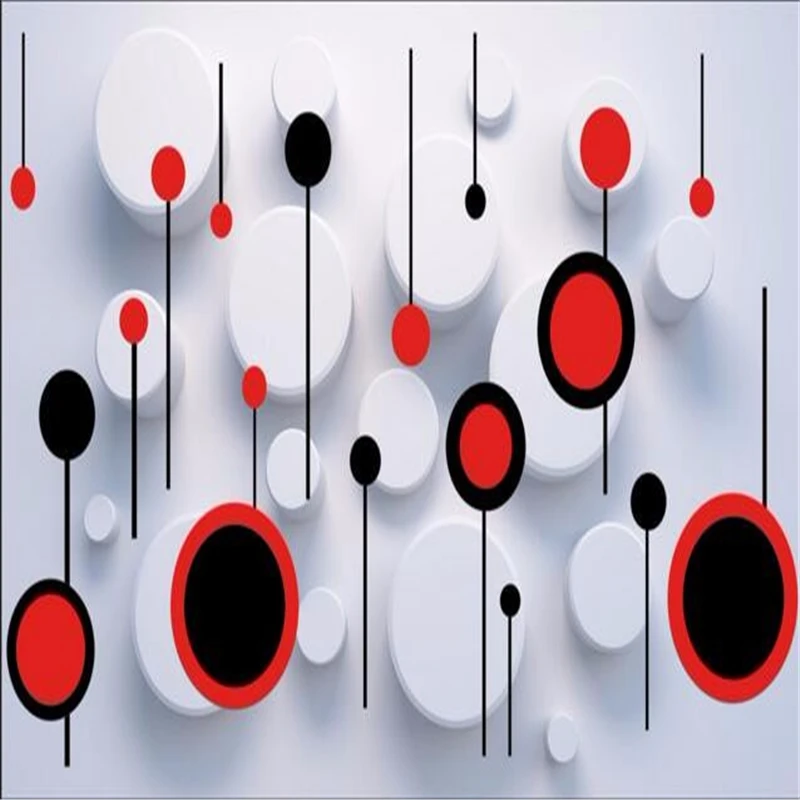 Настенная бумага на заказ 3d ТВ установка модные круглые настенные фото фрески