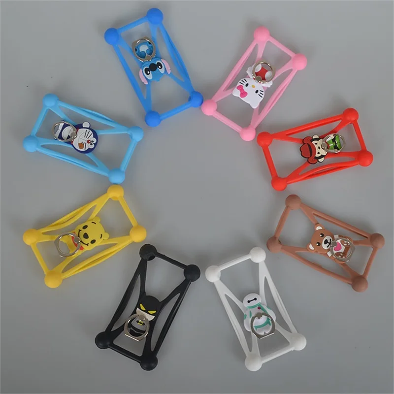 For Alcatel One Touch Conquest 3D Ring Style Stand Holder Soft TPU Rubber Cell Phone Case Silicone Cover Capa |