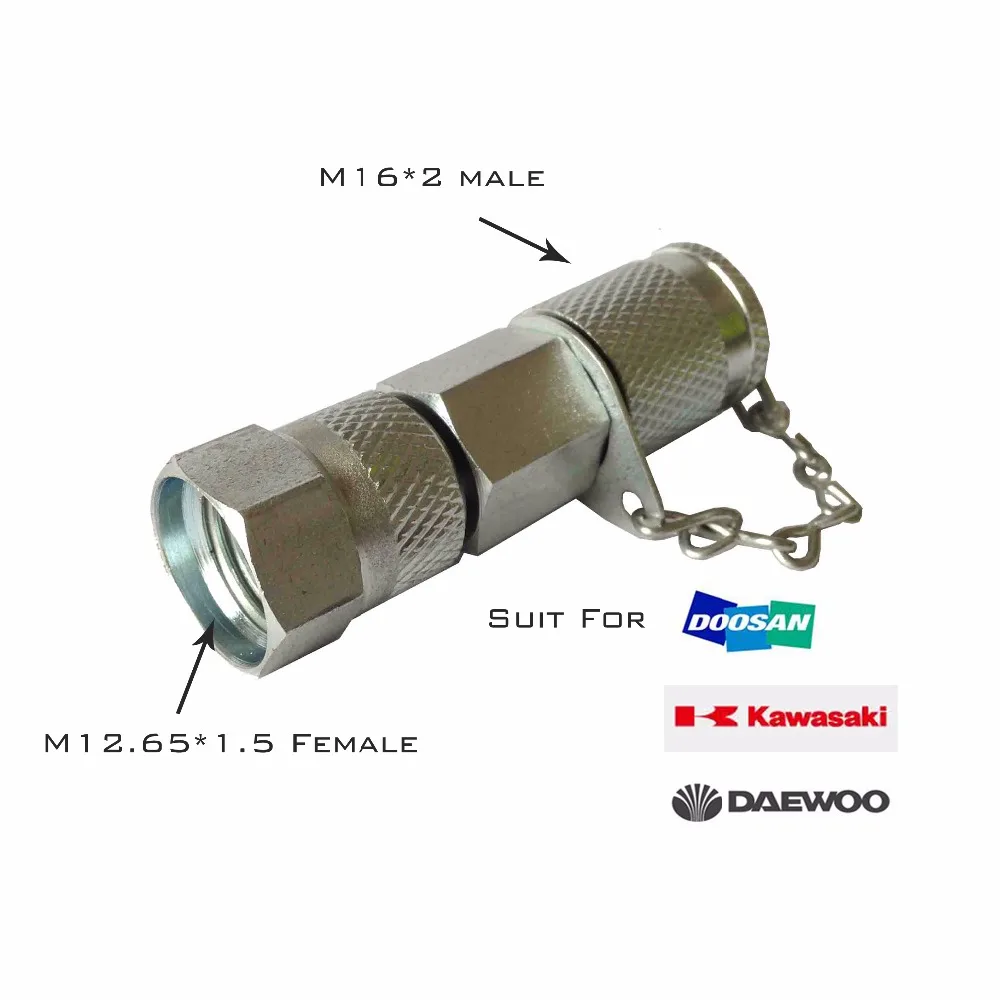 Экскаватор строительная машина Быстрая проверка муфты M12.65 * 1 5 до M16 2 для Daewo Kawasak |