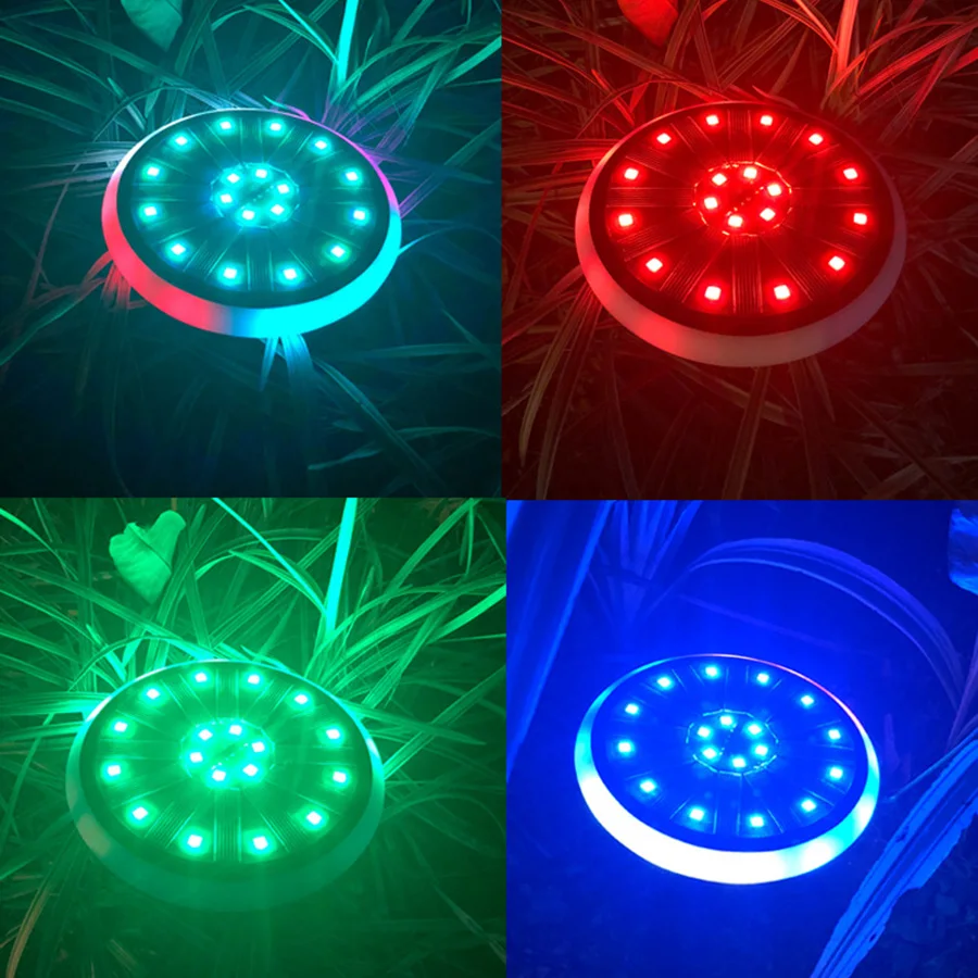 Thrisdar RGB съемный Прохладный уличный Садовый Солнечный под грунтовый светильник 30 светодиодный Солнечный водонепроницаемый напольный свет лампы Двор Путь грунтовый светильник