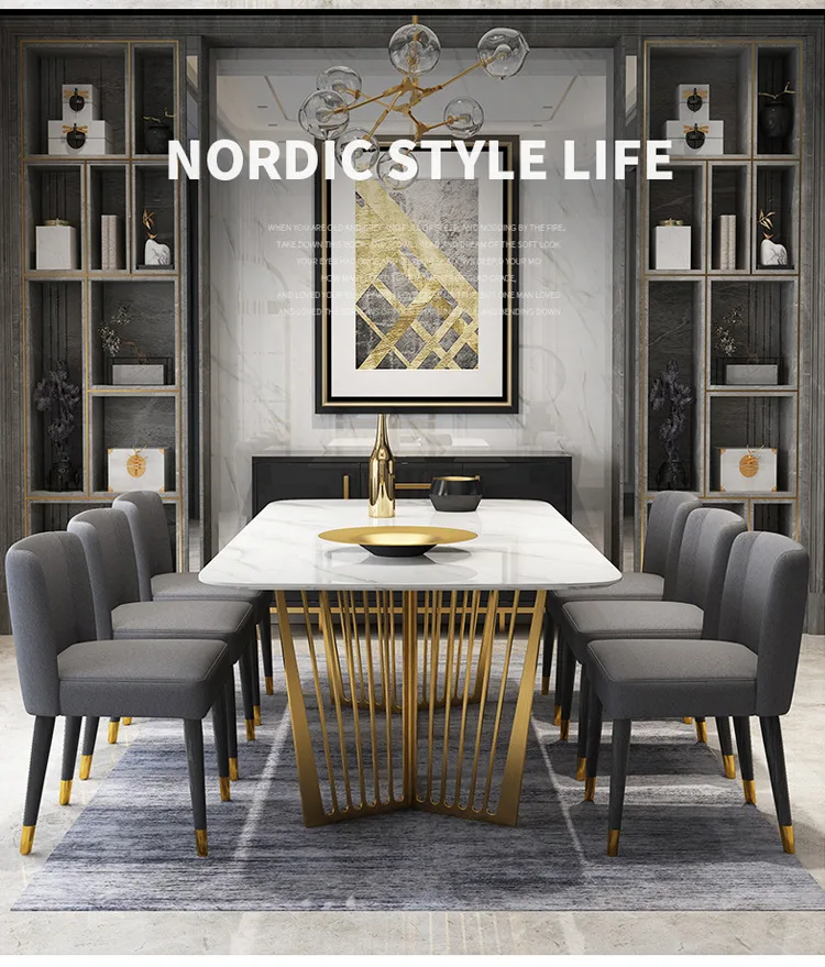 Набор для столовой из нержавеющей стали минималистский современный мраморный