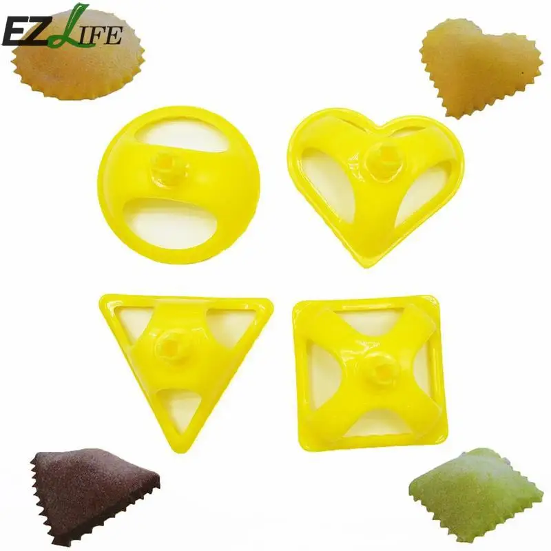 EZLIFE 4 шт./компл. пластиковые формы клецки торт плесень 4 формы печенье пресс штамп кухня Выпечка DIY инструмент LQX6720