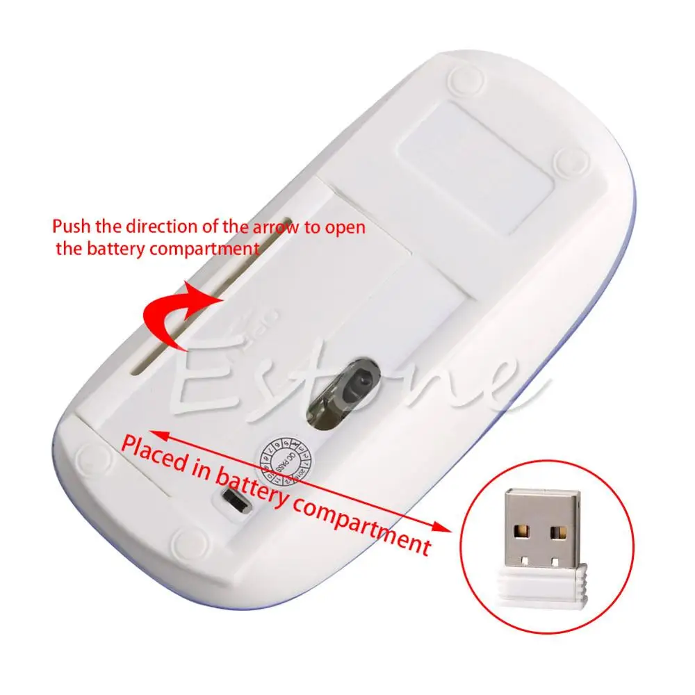 2 4 ггц беспроводная ультратонкая оптическая мышь прокрутки/мыши + USB приемник для