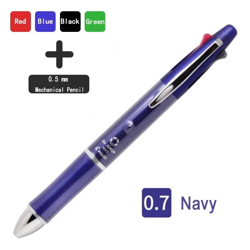 07 Navy Pilot Dr. Grip 4+ 1 многофункциональная ручка KUMAMON Limited гелевая ручка Acro чернила 0,5 мм механический карандаш японские канцелярские принадлежности Школьные ручки - Цвет: 07 Navy