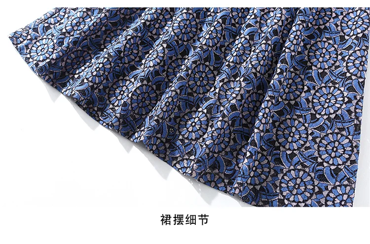 

European style 2019 women vintage lace A-line dress V-neck empire dress Vestido plus size XXL women Party dress