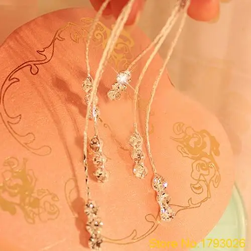 Женские серьги Стразы с длинной цепочкой кисточками висячие крючком Линейные