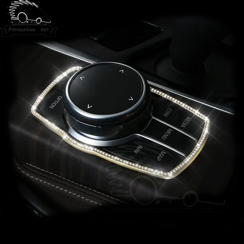 

Car Multimedia Button frame Decoration diamond Stickers For BMW 2018 new 5 7 Series X3 528i 530i 540i 740 Accessories Styling