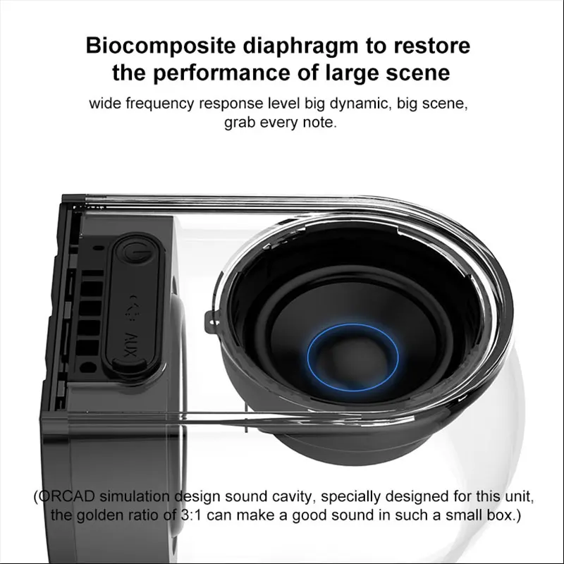 Магнит Bluetooth 4 2 динамик s с микрофоном прозрачный домашний стерео объемный HiFi