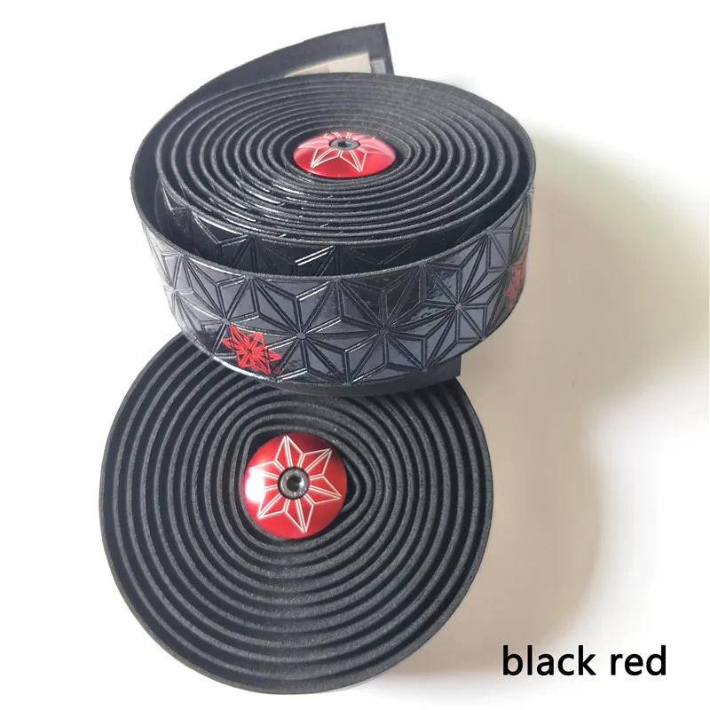 black red Оригинальная supacaz дорожная лента для руля велосипеда шоссейного велосипеда силиконовая лента для руля гоночного велосипеда 7 цветов хорошо продается - Цвет: black red