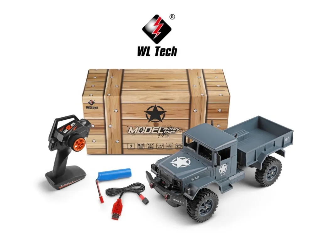 

10KM/H New Arrival 1:12 4WD RC Car Wltoys 124301 Military RC Car 2.4G Radio Control car