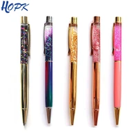 beautiful metal ballpoint pen luxury high quality gold foil ballpoint pen for writing stationery school office supplies