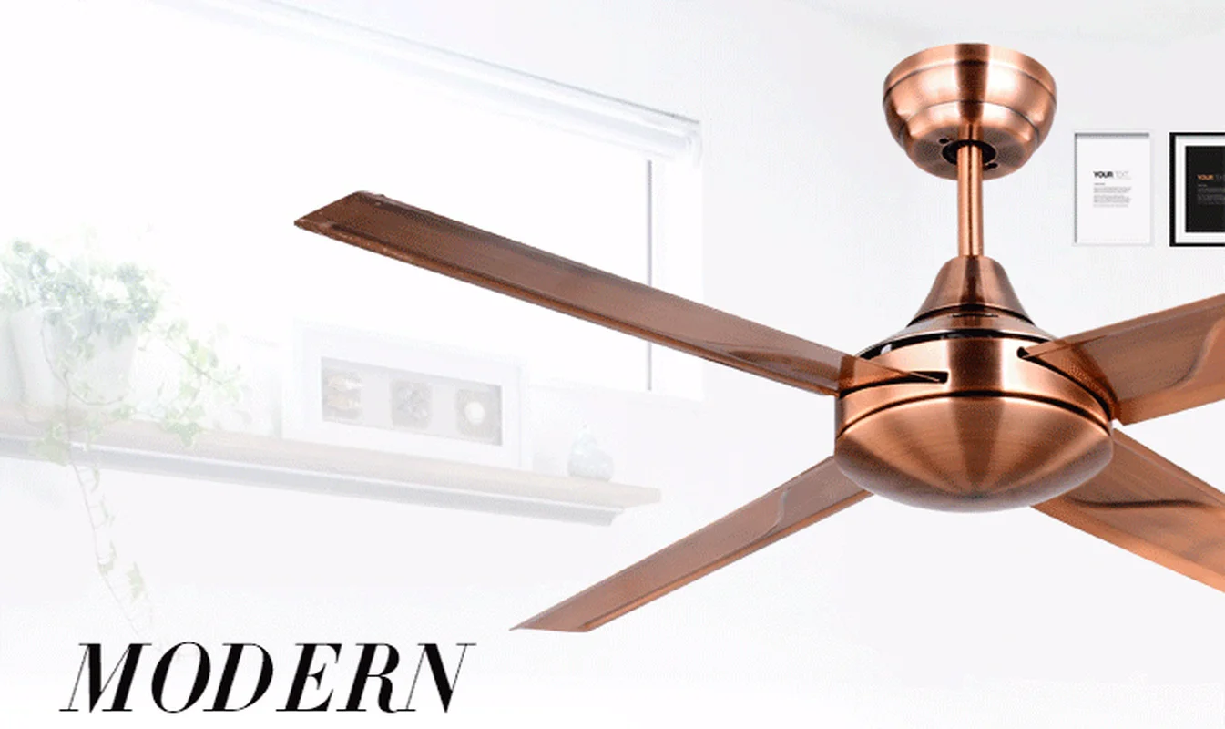 

36/48 Inch 4 Blade Metal Indoor Ceiling Fan with Remote Control Reversible Classic Fan Perfect for Home Hotel House Bedroom Hall