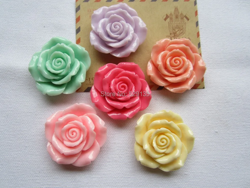 Полимерный микс цветок 42 мм кабошон с плоской задней поверхностью для украшения