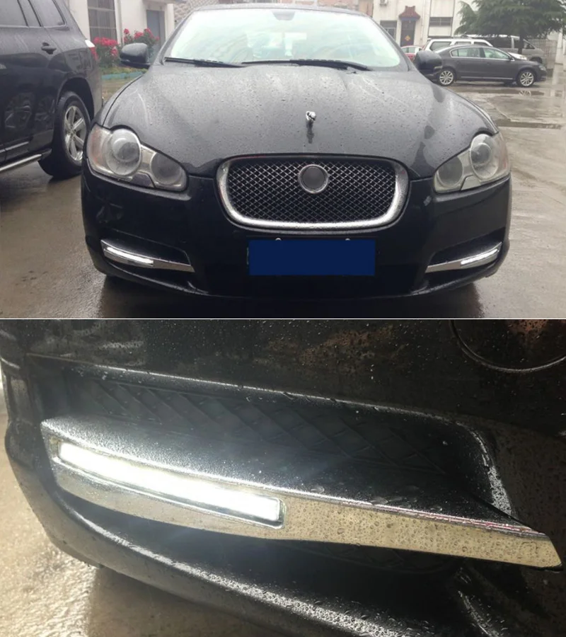 Для Jaguar XF 2008 2009 2010 высокая яркость 12V Водонепроницаемый светодиодный DRL Габаритные огни противотуманных фар