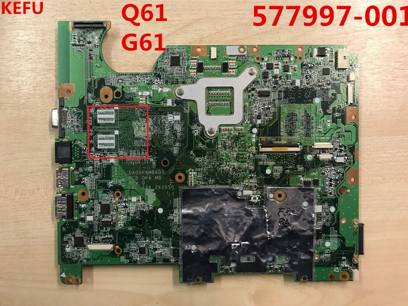 Материнская плата KEFU 577997 001 для HP G61 CQ61 DAOOP6MB6D0 100% тест|Материнские платы| |