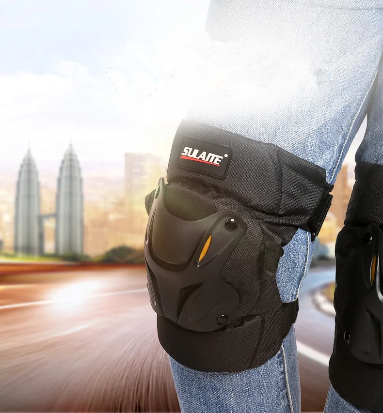 Новинка 1 пара губка защита для езды на мотоцикле наколенники велосипеде