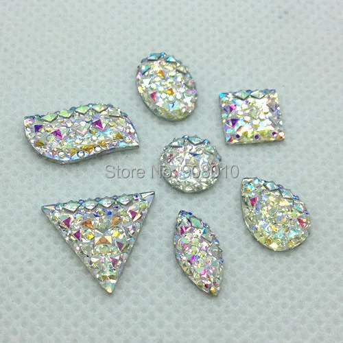 100 шт формы смешивания смешанные размеры кристалл AB цвет блестящие акриловые