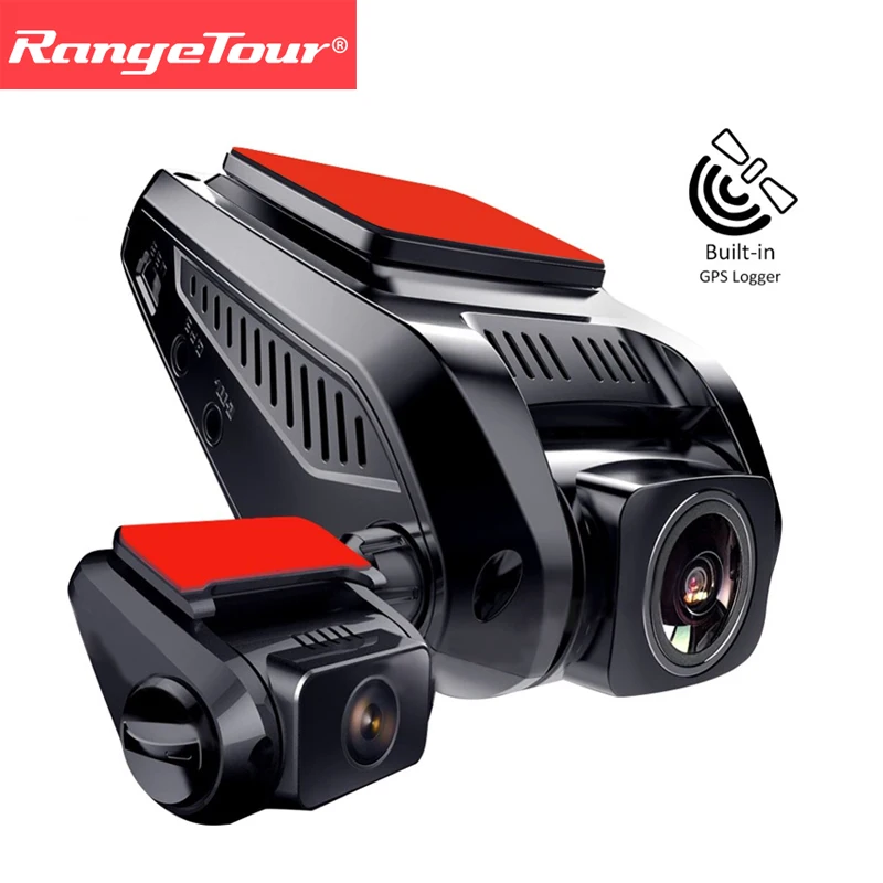 Dash Cam Встроенный gps регистратор двойной объектив автомобиль DVR камера novatek Full HD 1080 P+ 720 P задний Автомобильный видеорегистратор видеомагнитофон