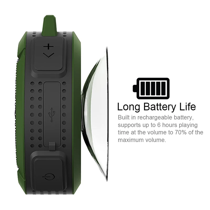 Беспроводной водонепроницаемый динамик с присоской для дома и путешествий в