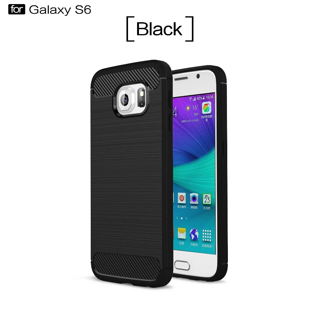 Чехол из углеродного волокна для Samsung Galaxy S6 G9200 прочный защитный чехол роскошный