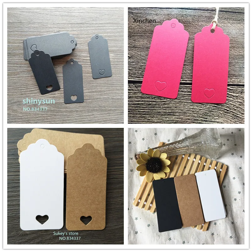 50 шт Мульти Стиль этикетки из крафт-бумаги DIY упаковка для поделок бирка подарок Свадьба/День рождения конфеты коробки ценники для цветов