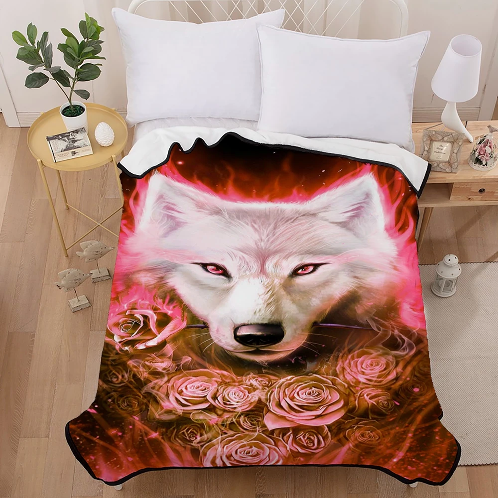 2019 высококачественное толстое одеяло manta Red Rose Wolf s в западном стиле siesta покрывало