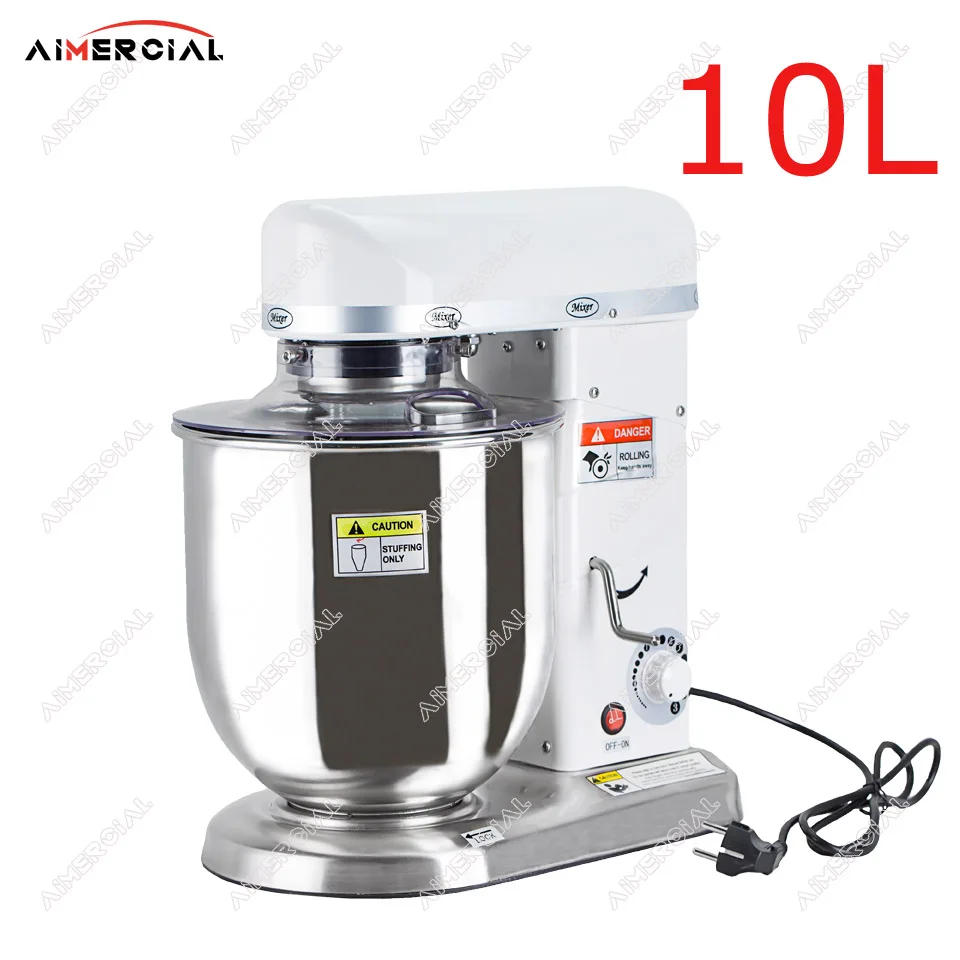 White 10L SL-B7/10 кухонный миксер Электрический Plantary миксер из нержавеющей стали 7 литров 10 литров с крюком для теста - Цвет: White 10L