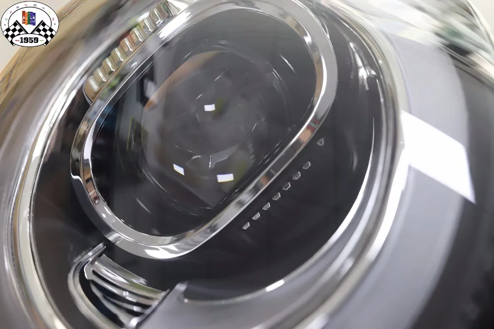 Фирменная Новинка АБС-пластик и стекло Mini Cooper светодиодный налобный фонарь с ксеноном для Mini Cooper F56 F55 F57(2 шт./компл