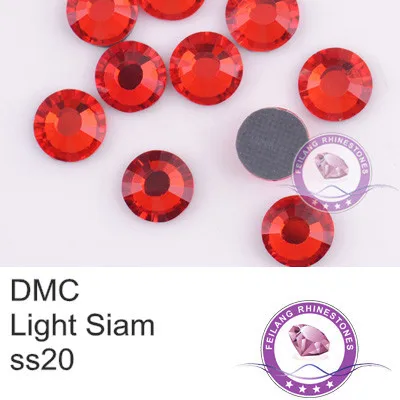 Продвижение SS20 1440 шт. в мешок Light Siam DMC Hotfix Flatback Стразы Стекло DIY Теплопередача