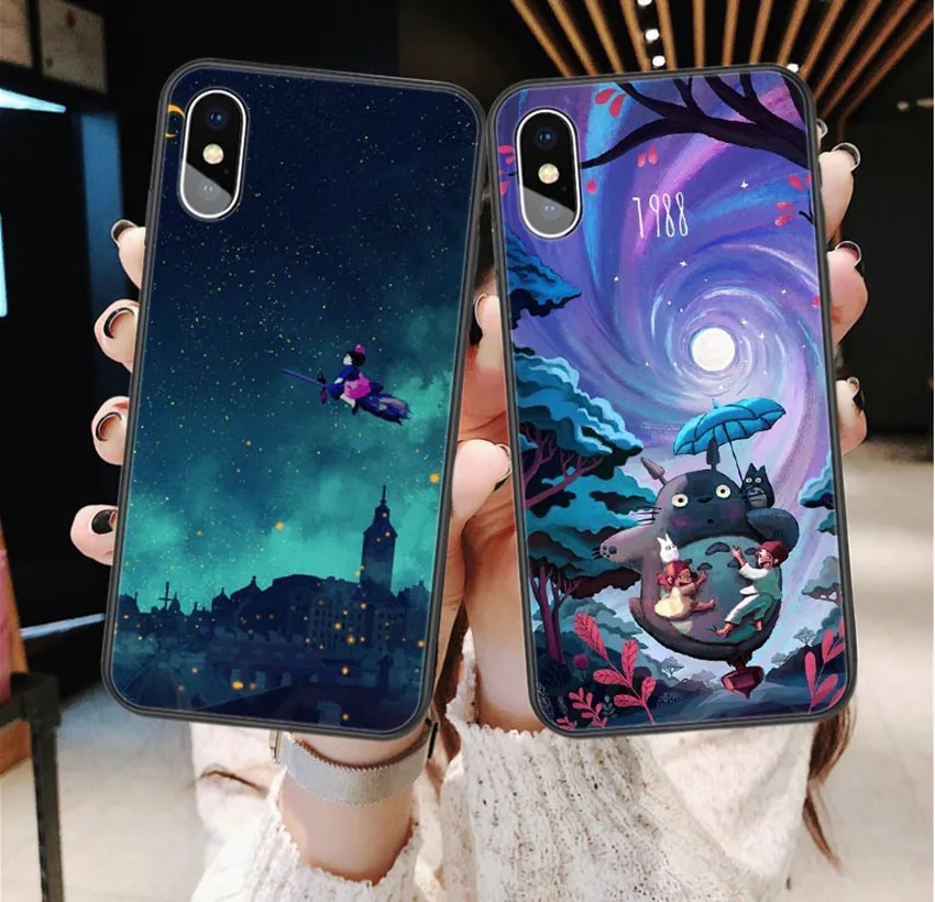 Милый мягкий чехол для телефона Totoro iPhone 12 Pro Max SE 2020 студийный с рисунком из
