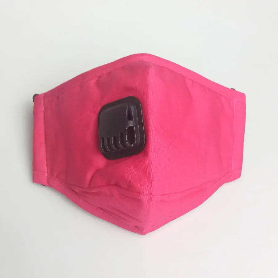 Rose red Мужские и женские противопылевые маски для рта, моющиеся маски для лица, анти-Дымчатая хлопковая дыхательная маска, наружный фильтр для носа, ветрозащитная, для здоровья, для верховой езды - Цвет: Rose red