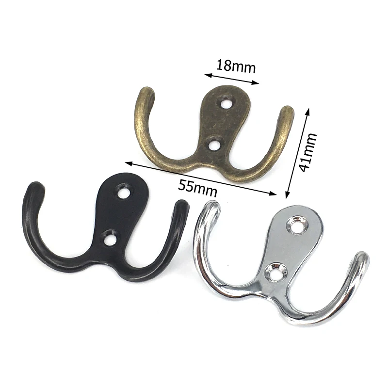 2х твердый цинковый сплав для ванной двойной крючок халата вешалка одежды