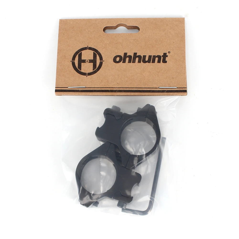 Ohhunt 25 мм 1 дюйм 2 шт. средний профиль пневмокольца с винтовкой прицела рельсы крепление для фонарика 11 мм охотничьи Тактические аксессуары