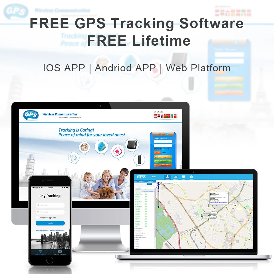 Симпатичный мини GPS трекер GSM GPRS 2G для двусторонней разговора персональный