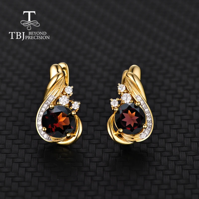 Женские серьги с натуральными драгоценными камнями TBJ подарочные украшения