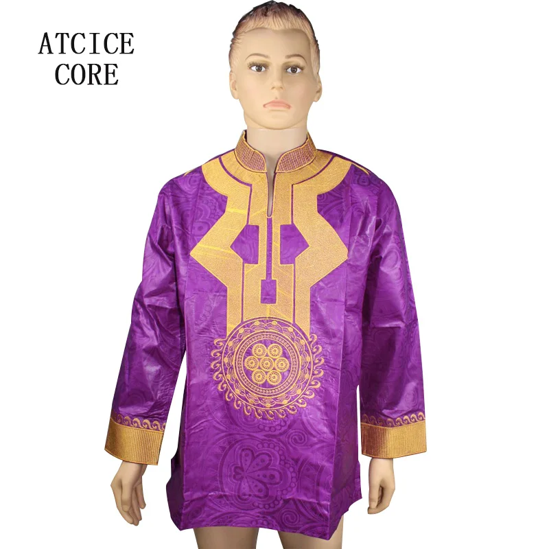 Африканская богатая вышивка bazin мужская рубашка с длинным рукавом LZ41 #|african