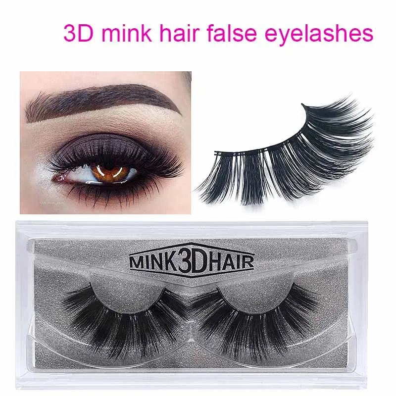 Mink Lashes 3D Eyelashes 100% Handmade Thick Long Lasting Reusable Natural Popular False Make Up | Красота и здоровье