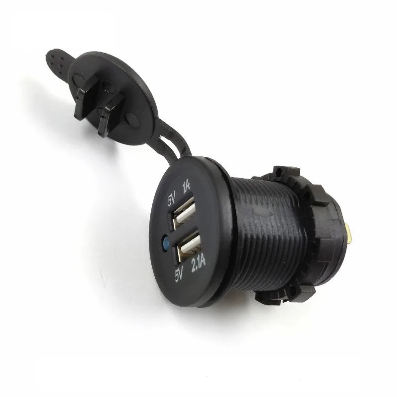 Водонепроницаемый автомобильный разъем питания для мотоцикла двойной USB адаптер