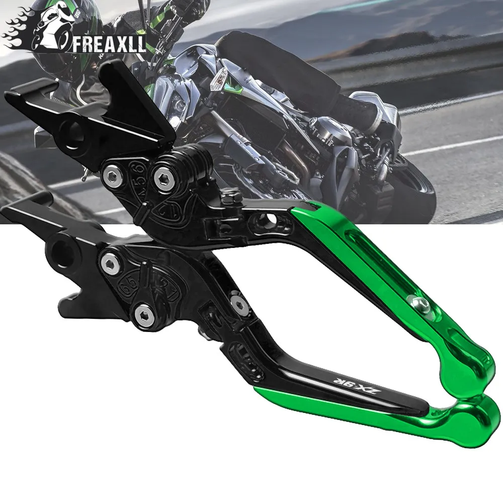 

CNC Aluminum Motorcycle Handlebar Grip Brake Clutch Levers Adjustable Folding Extendable For Kawasaki ZX-9R ZX9R ZX 9R 1998-2003
