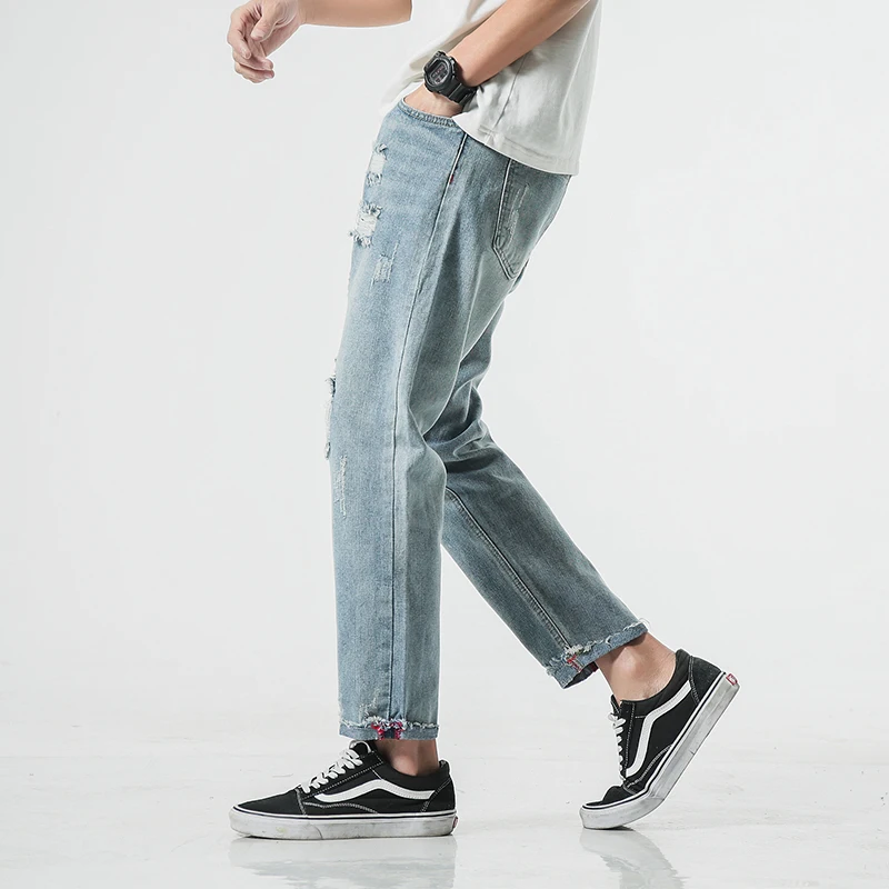 EXOTAO 2019 летние рваные джинсы для мужчин в винтажном стиле хип-хоп мужские