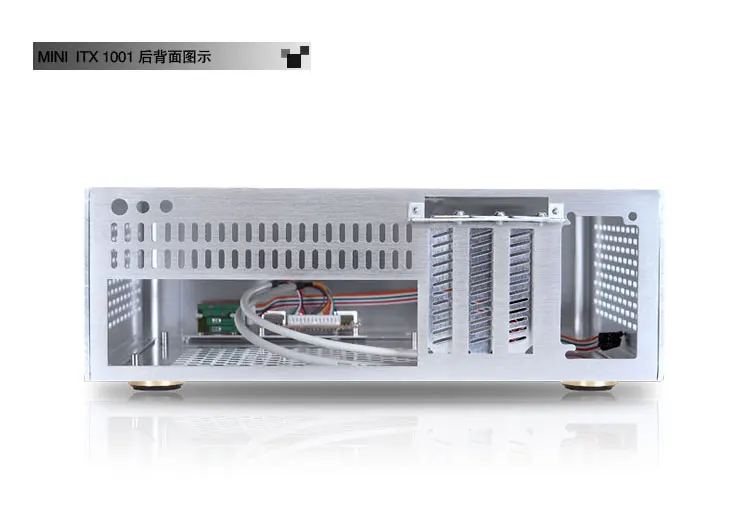 1001 itx мини ПК настольный компьютер хост маленький компьютерный чехол htpc горизонтальный алюминиевый HD1080 корпус домашнего кинотеатра