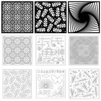 square plastic stencils for diy scrapbooking photo album decorative embossing cards making craft plastic template drawing sheet