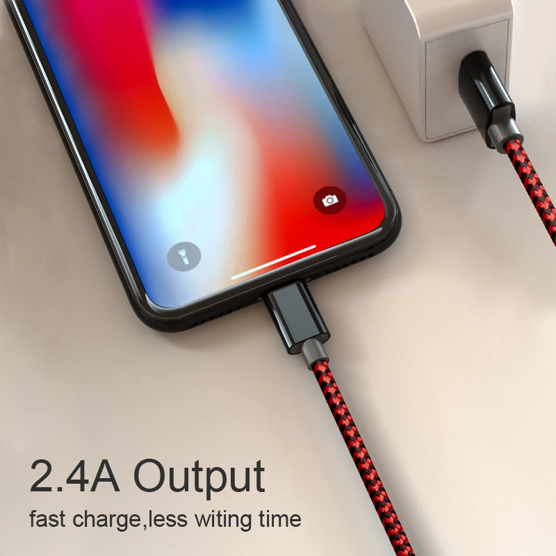 USB-кабель GUSGU для быстрой зарядки и синхронизации данных в нейлоновой оплетке iPhone